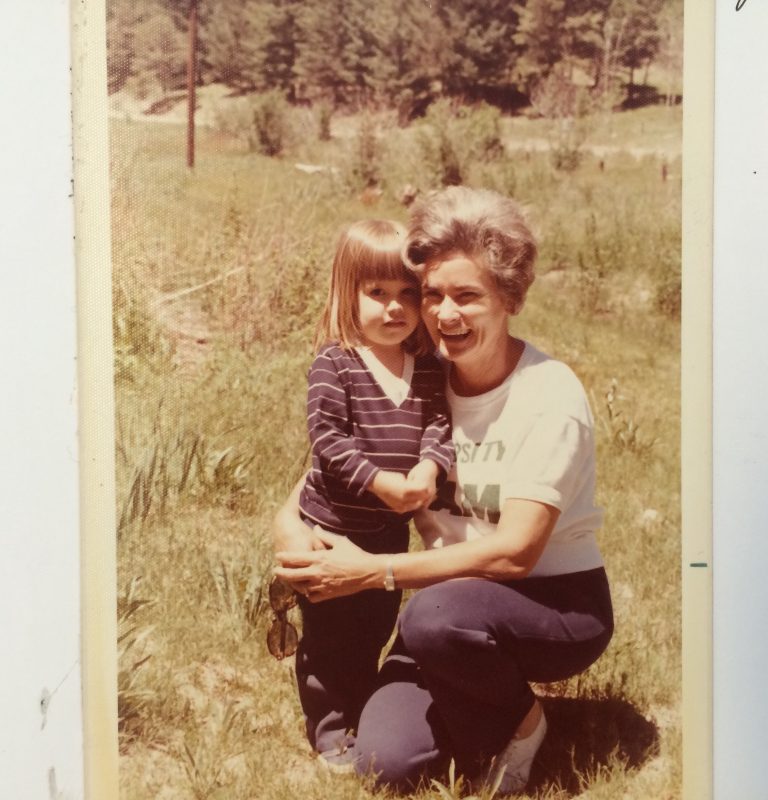 with my grandmother
